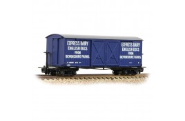 Bogie Covered Blue Goods Wagon 'Express Dairy English Eggs' OO9 Gauge 